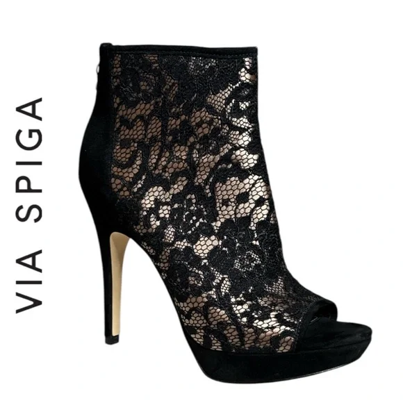Toe Heels Via Spiga Peep Toe Booties Via Spiga Shoes Via Spiga